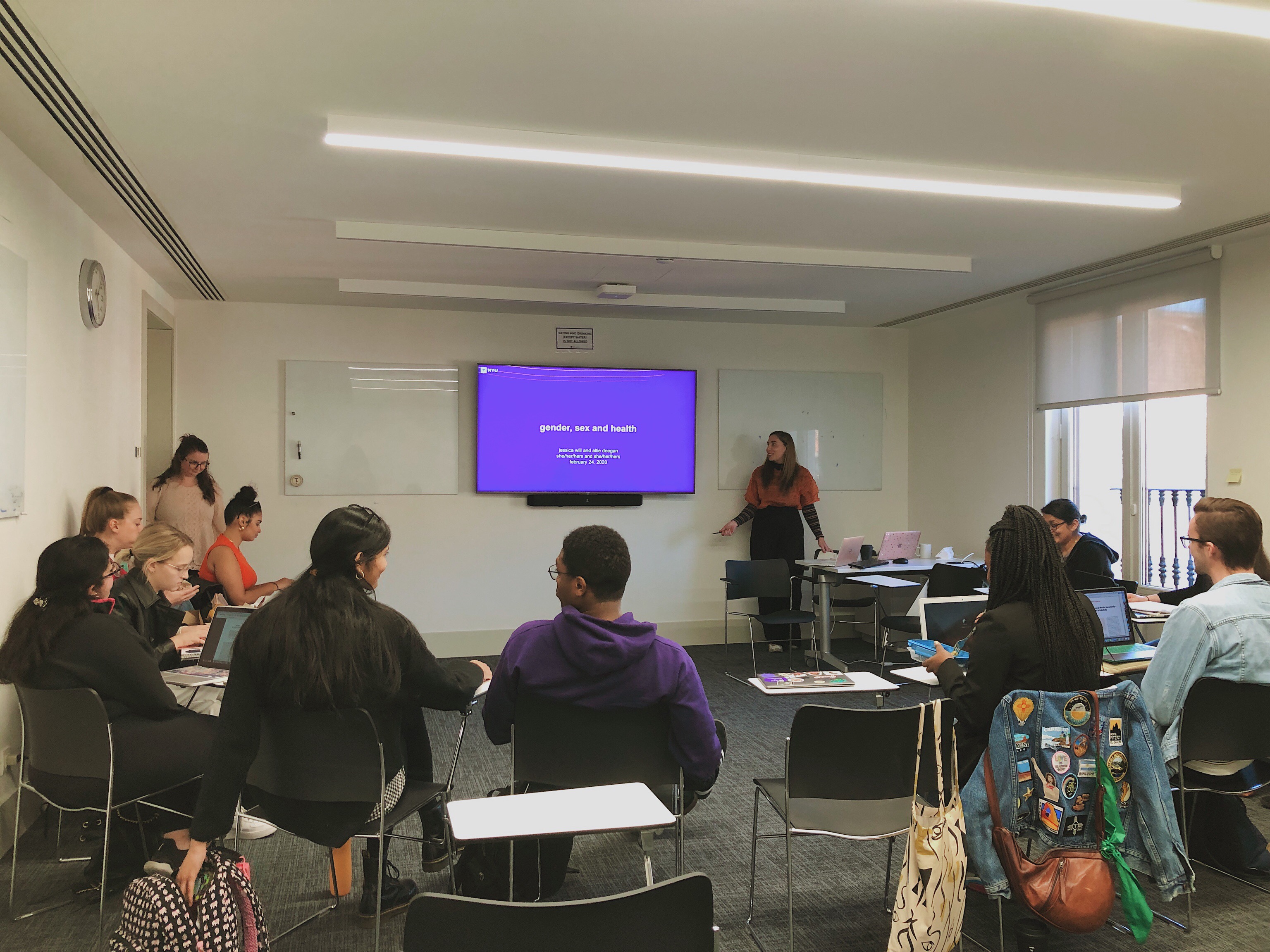 Class discussion in Social Epidemiology led by Jessica Will and Allie Deegan on Gender, Sex and Health