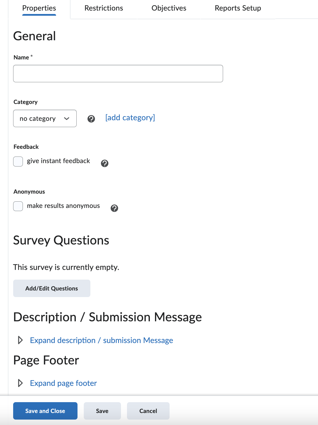 survey properties